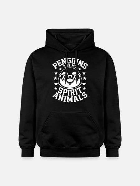 Penguin Saying Funny Penguins Gift - Gildan Unisex Softstyle® Midweight Hoodie - black