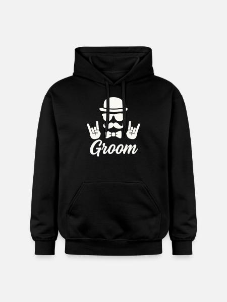 JGA Bräutigam Rockhand - Gildan Unisex Softstyle® Midweight Hoodie - Schwarz