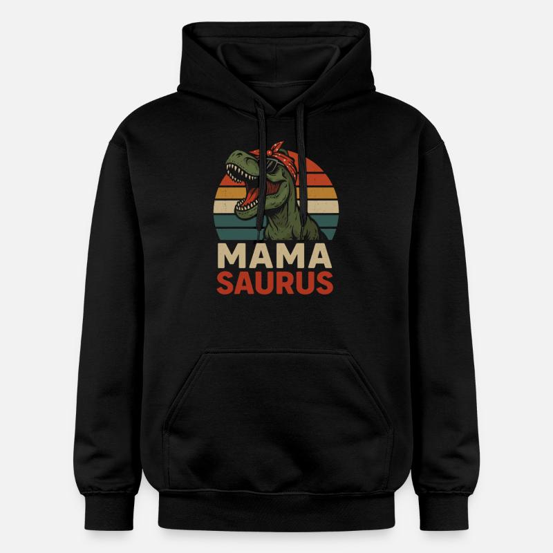 Mamasaurus Dino Mama Design - Sweat à capuche Softstyle® Gildan Unisexe - noir