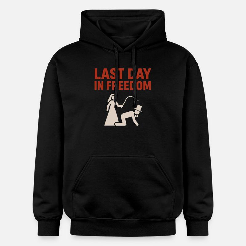 Dernier jour en liberté – Enterrement de vie de garçon Hommes Fun - Sweat à capuche Softstyle® Gildan Unisexe - noir