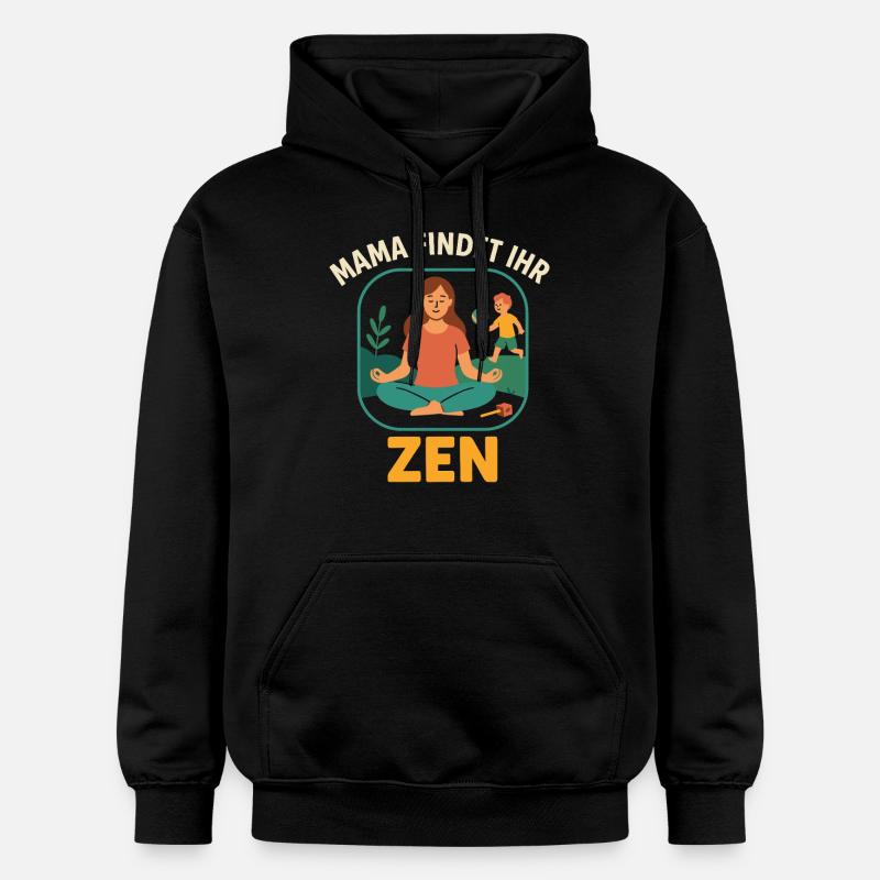 Maman Zen Dicton - Sweat à capuche Softstyle® Gildan Unisexe - noir