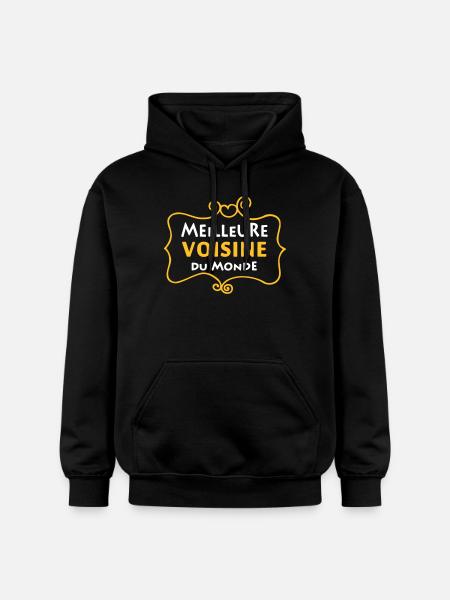 Meilleure VOISINE du monde (2c) - Gildan Unisex Softstyle® Midweight Hoodie - black