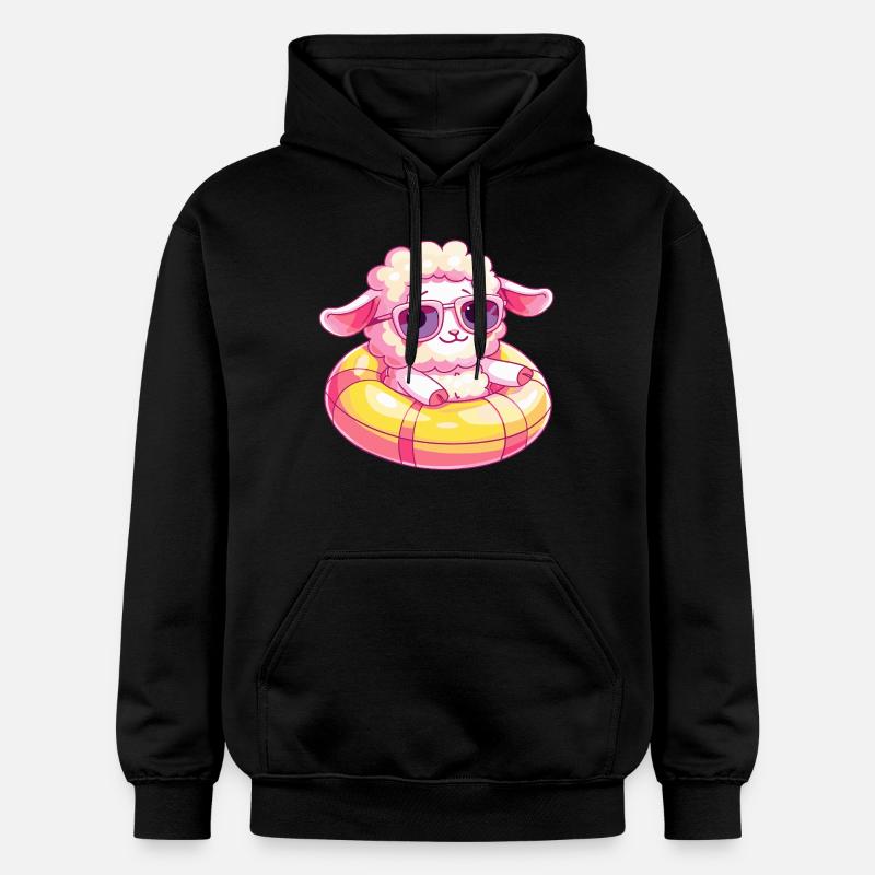 Mouton Bande Dessinée Cool - Sweat à capuche Softstyle® Gildan Unisexe - noir