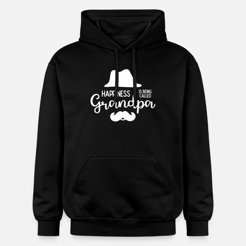 Happines wird Opa genannt - Gildan Unisex Softstyle® Midweight Hoodie - Schwarz