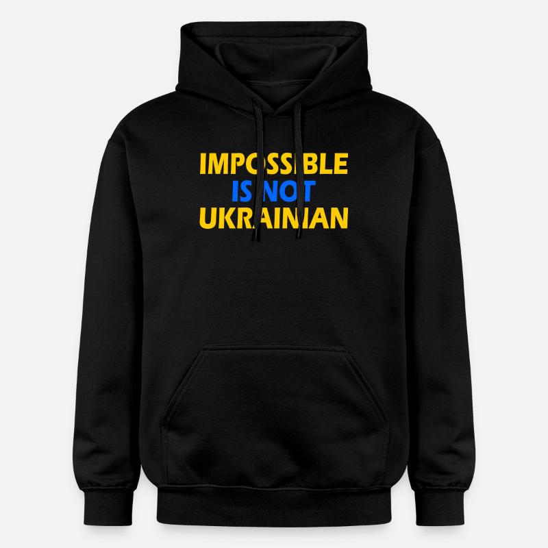 impossible is not ukrainian - ukraine - Sweat à capuche Softstyle® Gildan Unisexe - noir