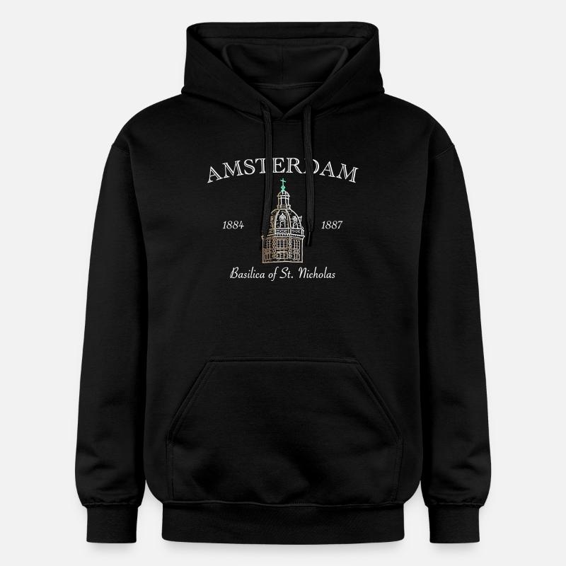 Amsterdam, Basilique Saint-Nicolas, Pays-Bas - Sweat à capuche Softstyle® Gildan Unisexe - noir