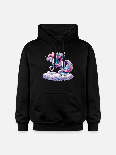 Mythical Unicorn - Gildan Unisex Softstyle® Midweight Hoodie - black