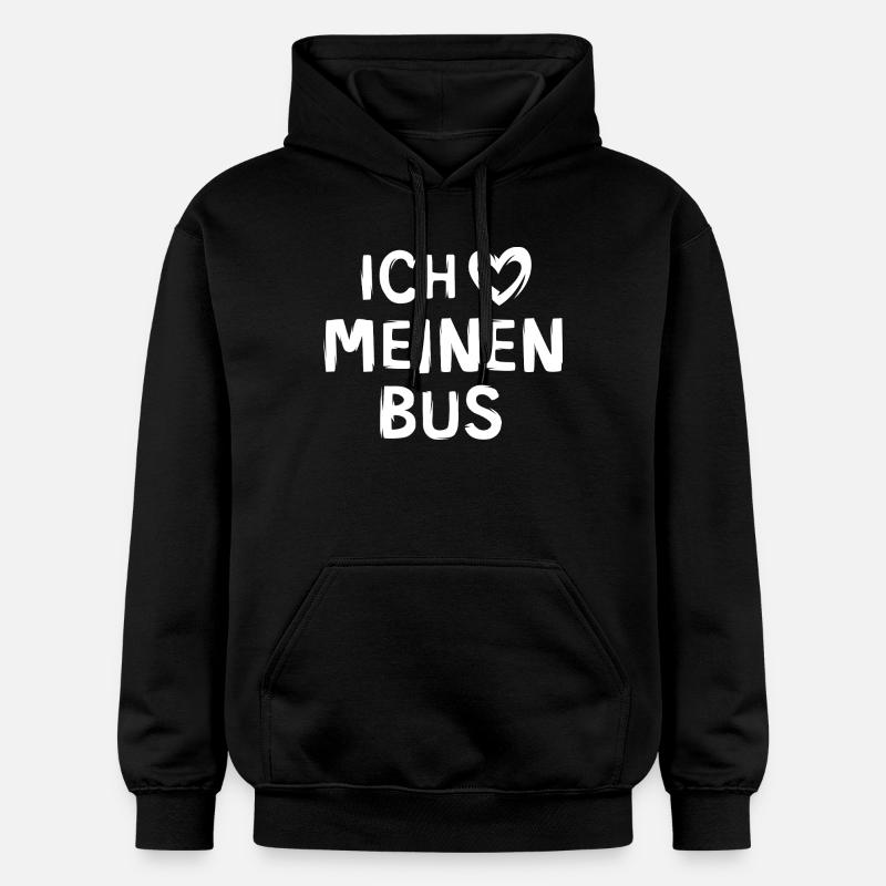 J’adore mon bus - Sweat à capuche Softstyle® Gildan Unisexe - noir