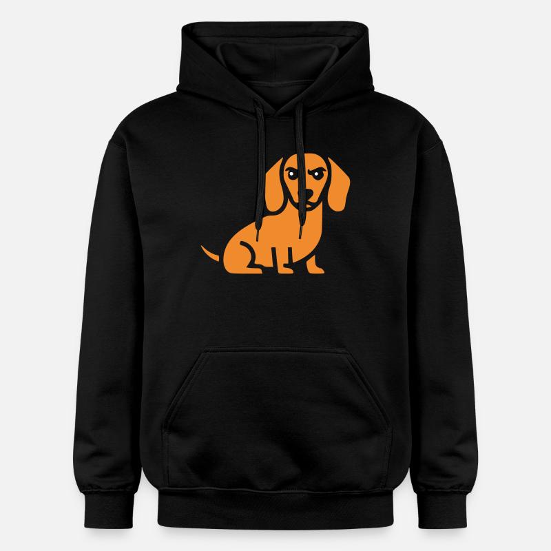 Conception de la Surface Dachshund Dog - Sweat à capuche Softstyle® Gildan Unisexe - noir