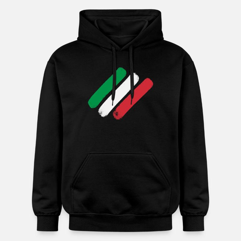 Drapeau italien - Bandes - Sweat à capuche Softstyle® Gildan Unisexe - noir