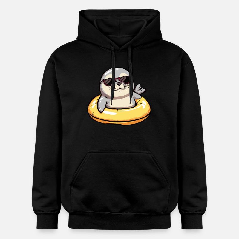 Robbe Bande dessinée Cool - Sweat à capuche Softstyle® Gildan Unisexe - noir