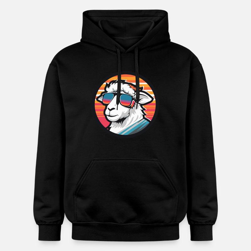 Mouton Bande Dessinée Cool Été - Sweat à capuche Softstyle® Gildan Unisexe - noir