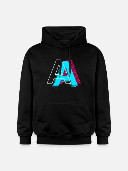 Pop Art Letter A Gift - Gildan Unisex Softstyle® Midweight Hoodie - black
