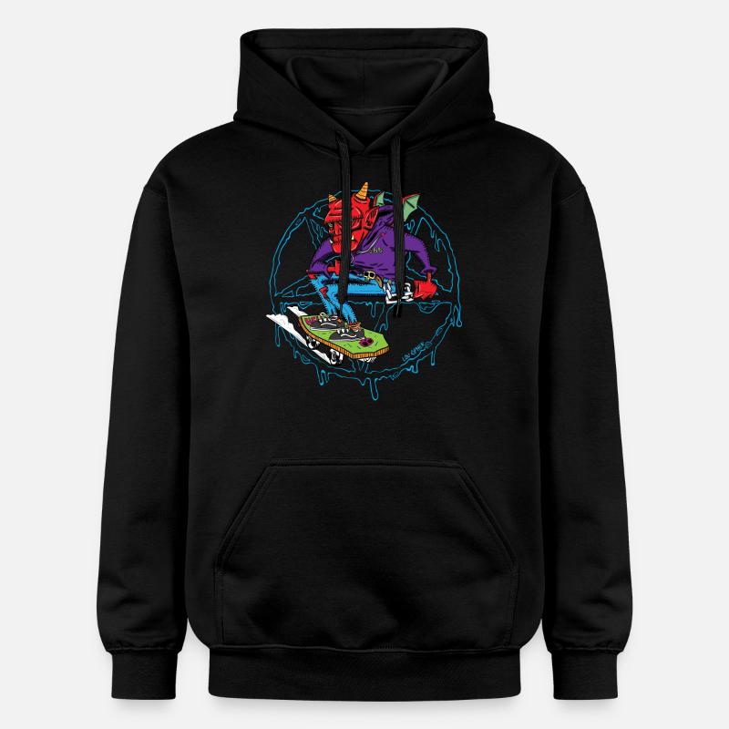 Patinez ou ... brûlez en enfer! - Sweat à capuche Softstyle® Gildan Unisexe - noir