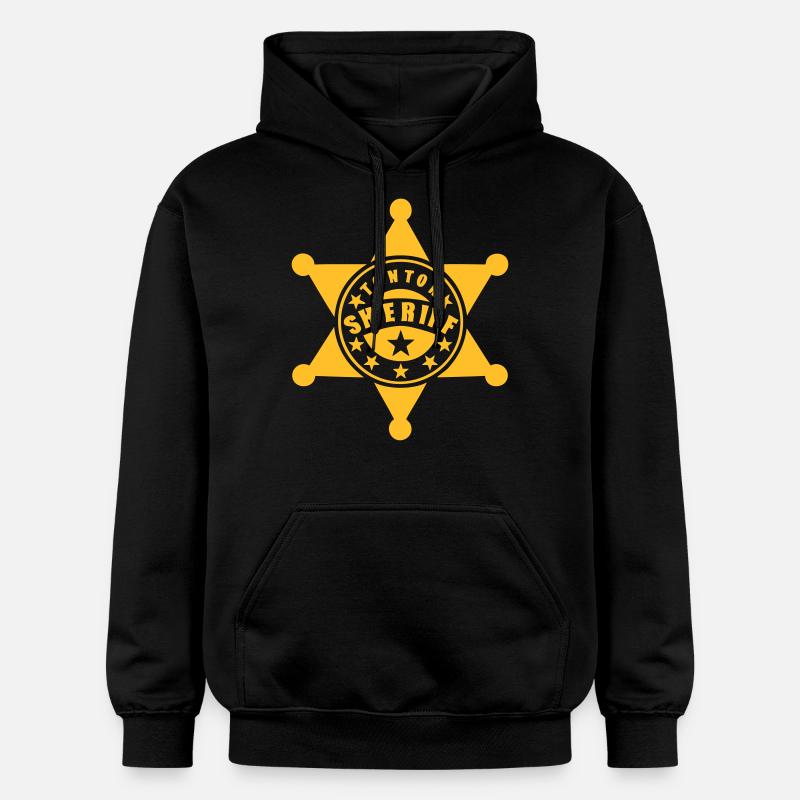 tonton sheriff etoile 1 - Sweat à capuche Softstyle® Gildan Unisexe - noir