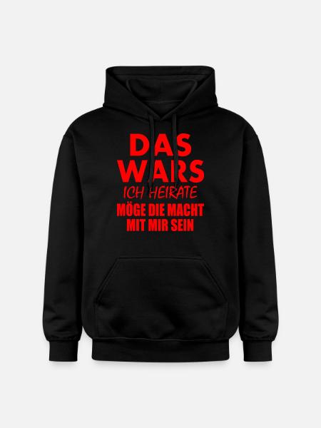 Das wars ich heirate - Gildan Unisex Softstyle® Midweight Hoodie - Schwarz