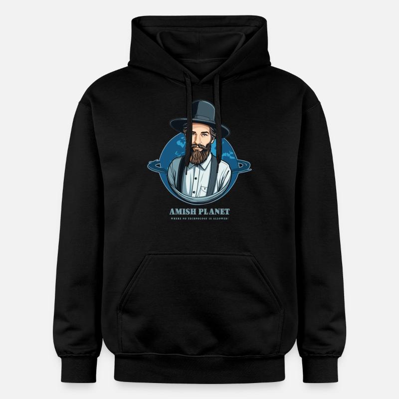 Planète Amish - Sweat à capuche Softstyle® Gildan Unisexe - noir