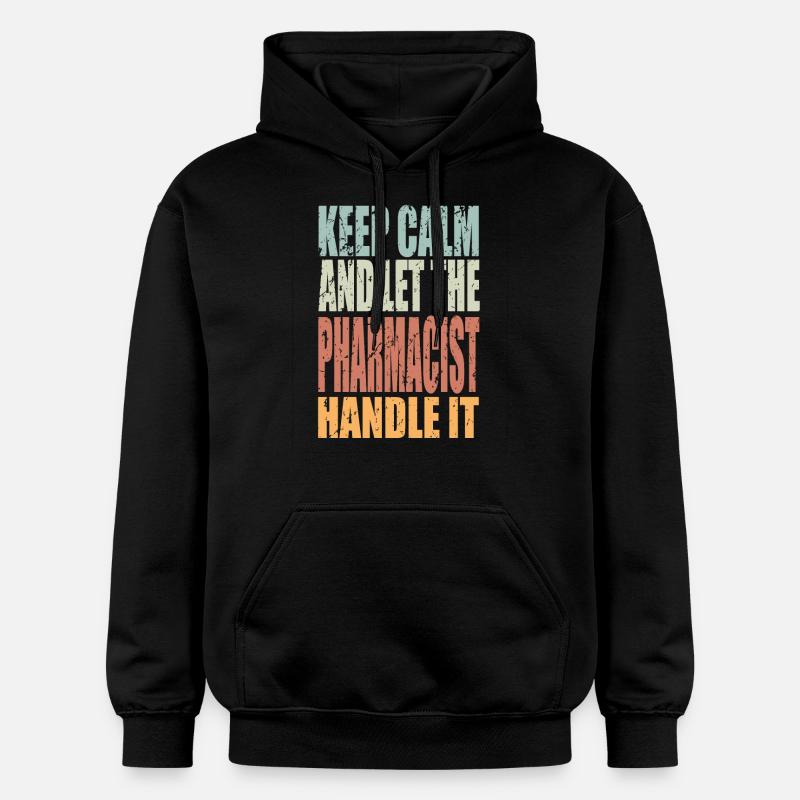 Keep Calm Apotheker Spruch - Gildan Unisex Softstyle® Midweight Hoodie - Schwarz
