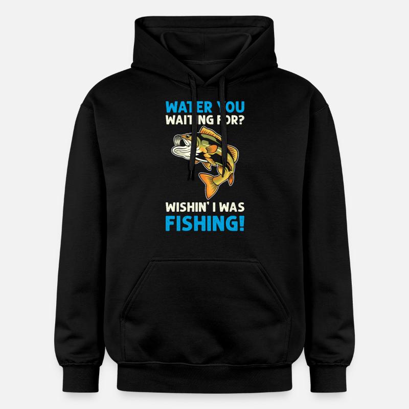 Pêche Pêche Poisson Appât Pêcheur - Sweat à capuche Softstyle® Gildan Unisexe - noir