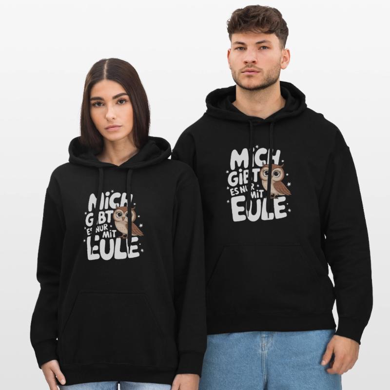 Nachteule Eule Eulen Vogel Gildan Unisex Softstyle® Midweight Hoodie