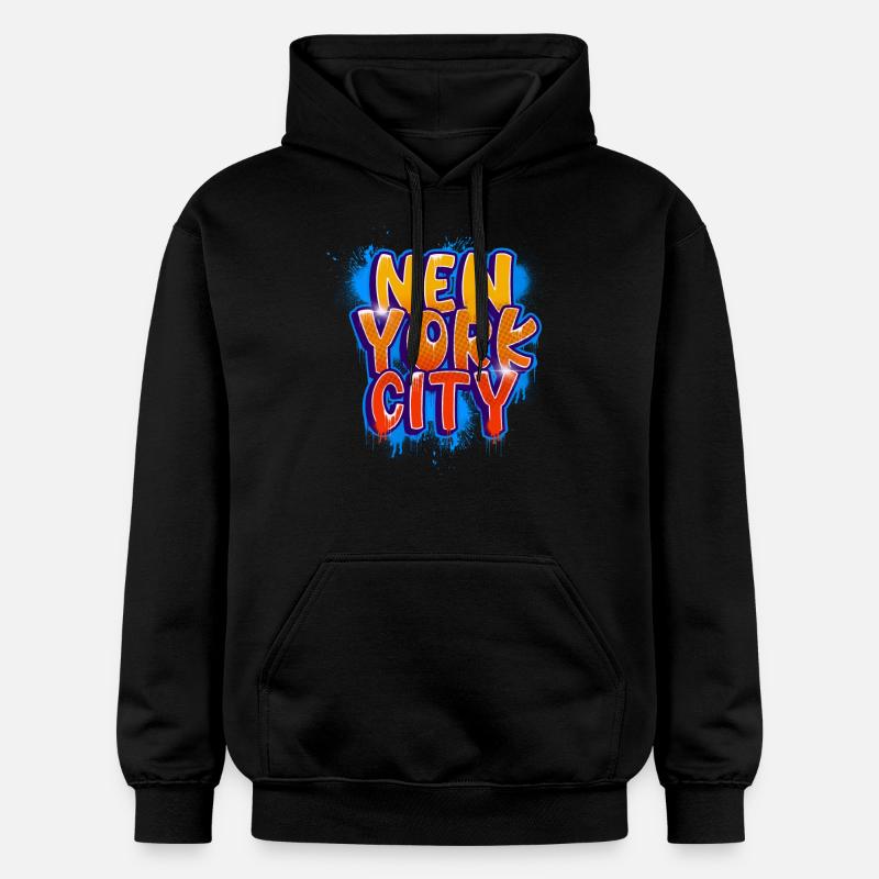 New York Graffiti - Sweat à capuche Softstyle® Gildan Unisexe - noir