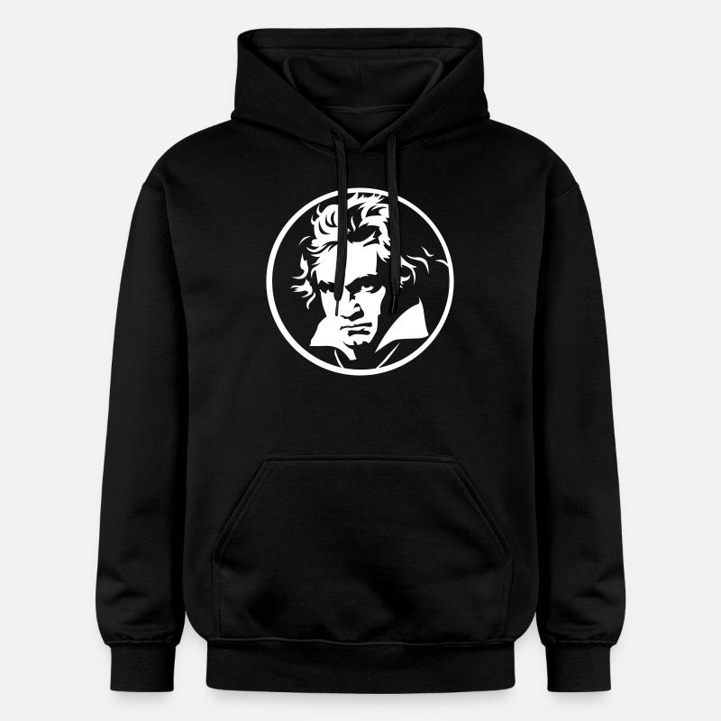 Roll over Beethoven (negative) - Gildan Unisex Softstyle® Midweight Hoodie - black