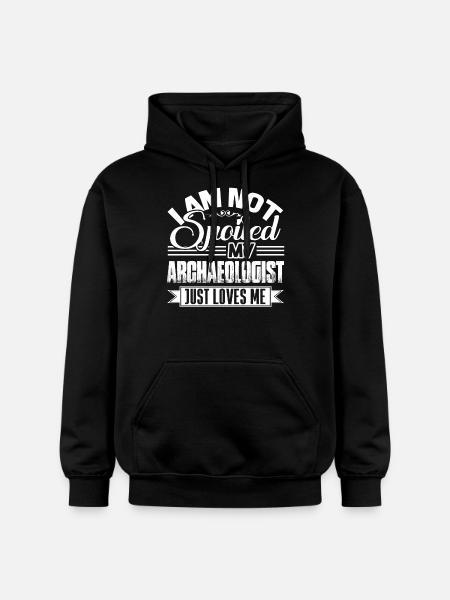 Mon archéologue m'aime - Sweat à capuche Softstyle® Gildan Unisexe - noir