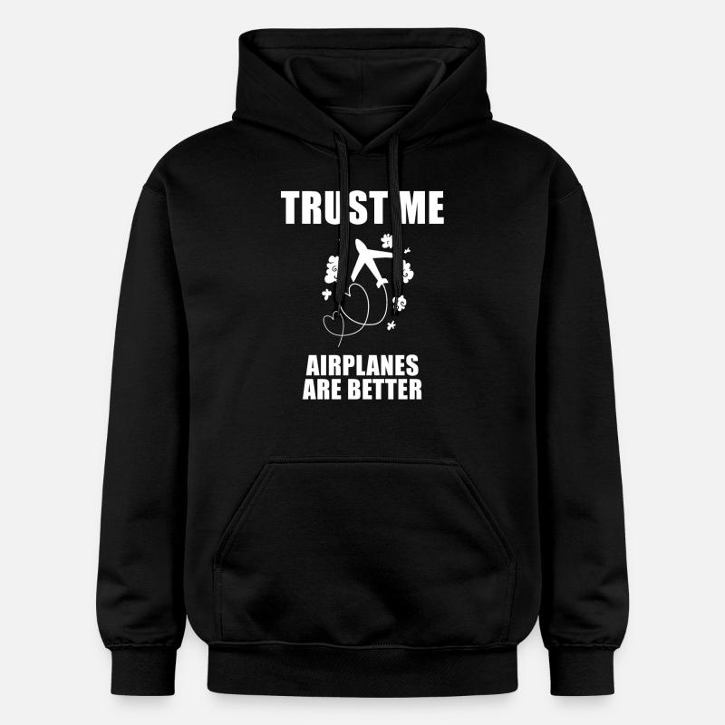 Flugzeug Pilot Spruch Geschenk - Gildan Unisex Softstyle® Midweight Hoodie - Schwarz