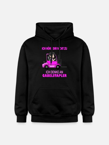 Staplerfahrerin Damen Gabelstapler Stapler - Gildan Unisex Softstyle® Midweight Hoodie - Schwarz