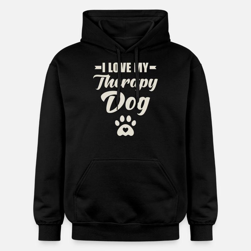 Chien de thérapie disant - Sweat à capuche Softstyle® Gildan Unisexe - noir