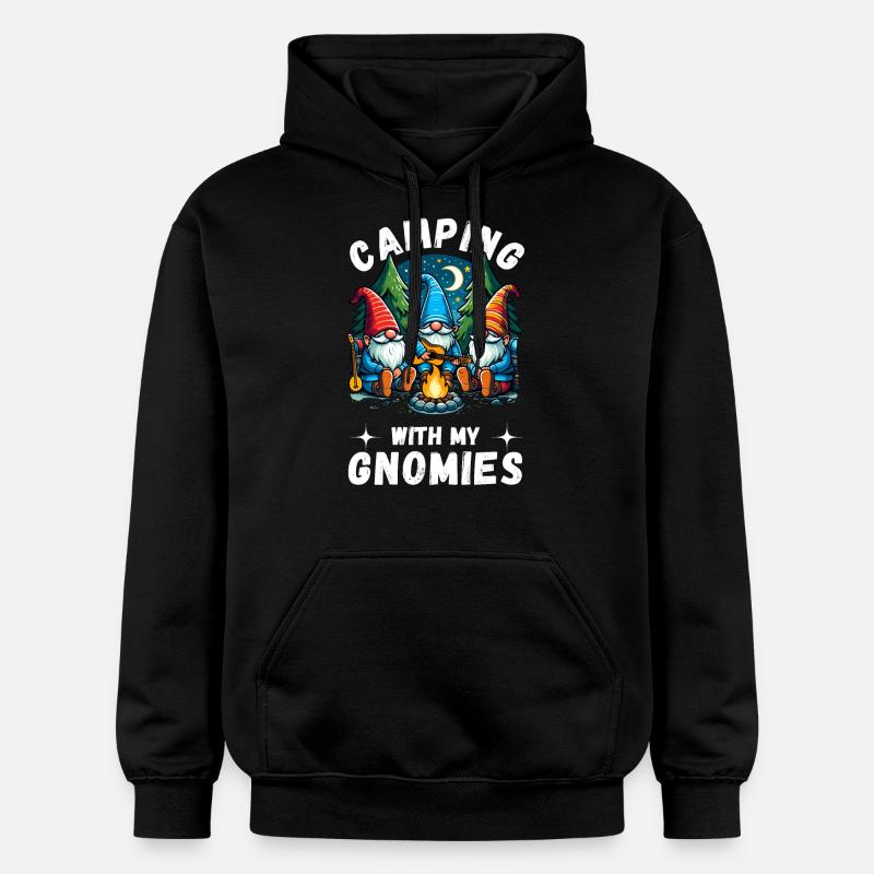 Camping Camper Campingplatz Gartenzwerge Wohnwagen - Gildan Unisex Softstyle® Midweight Hoodie - Schwarz