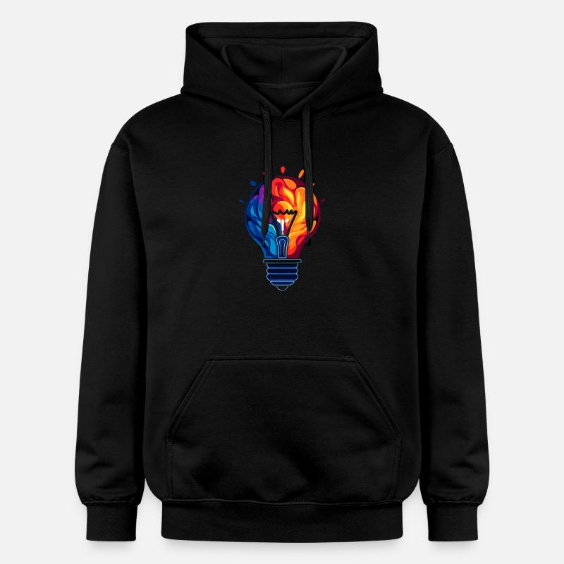 L'inspiration est électrique - Sweat à capuche Softstyle® Gildan Unisexe - noir