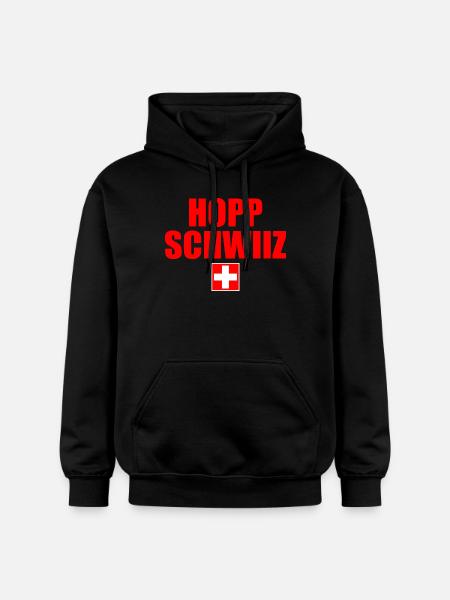 Hopp schwiiz - Gildan Unisex Softstyle® Midweight Hoodie - black