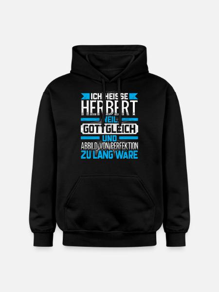 HERBERT - Gottgleich - Gildan Unisex Softstyle® Midweight Hoodie - Schwarz