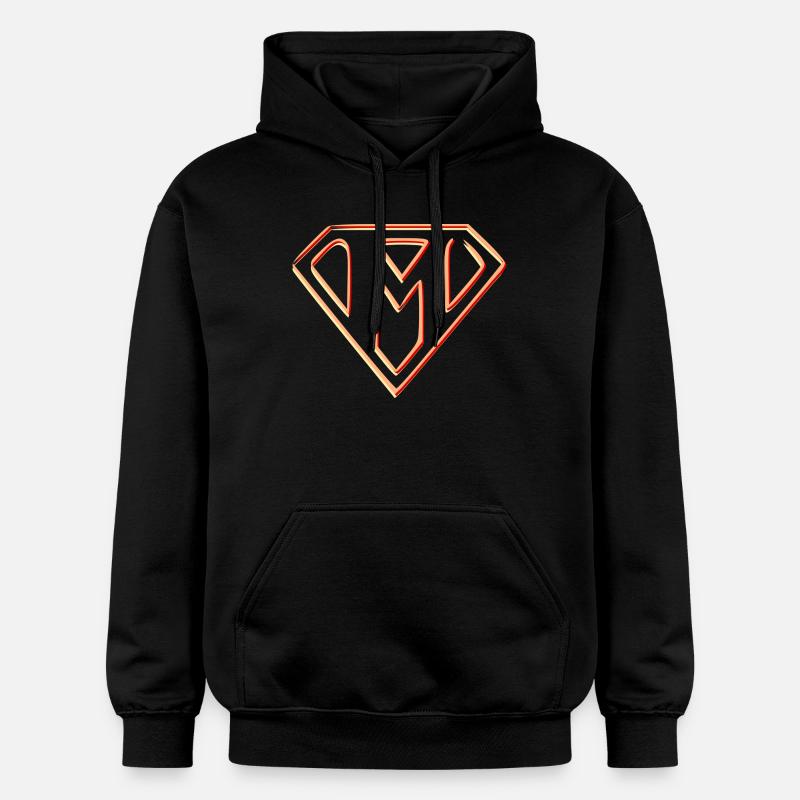 Emblème de puissance stylisé - Sweat à capuche Softstyle® Gildan Unisexe - noir
