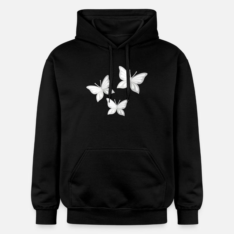 papillon; butterfly - Sweat à capuche Softstyle® Gildan Unisexe - noir