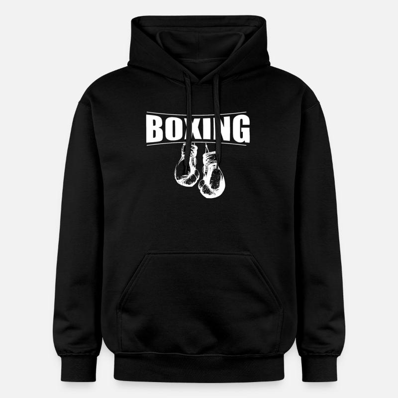 Boxe avec des gants - Sweat à capuche Softstyle® Gildan Unisexe - noir