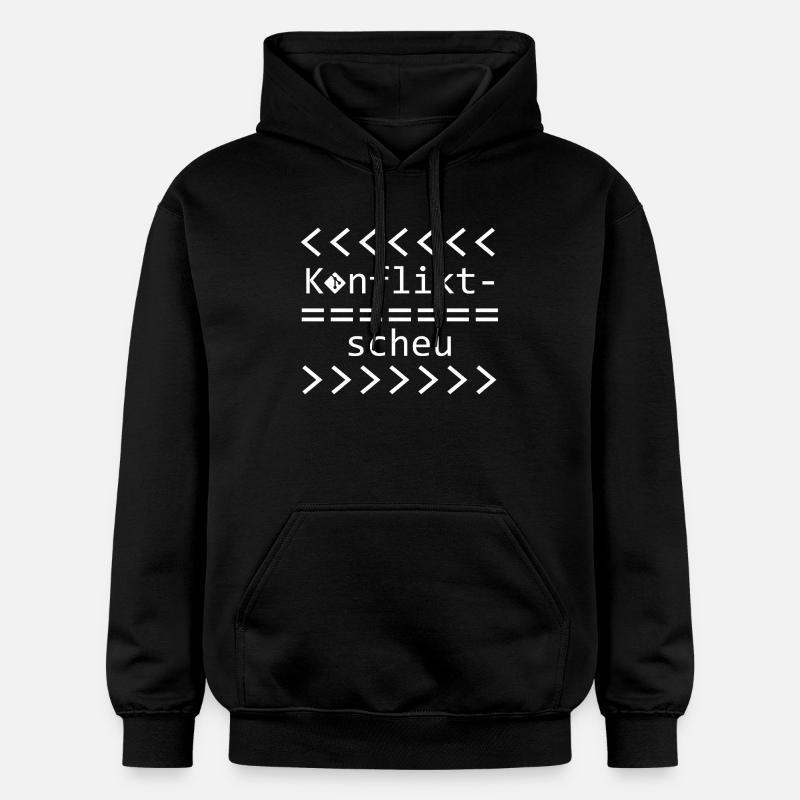 Chemise Git Nerd Aversion aux conflits - Sweat à capuche Softstyle® Gildan Unisexe - noir