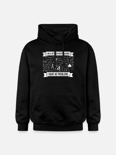 Retired Math Teacher Humor - Gildan Unisex Softstyle® Midweight Hoodie - black
