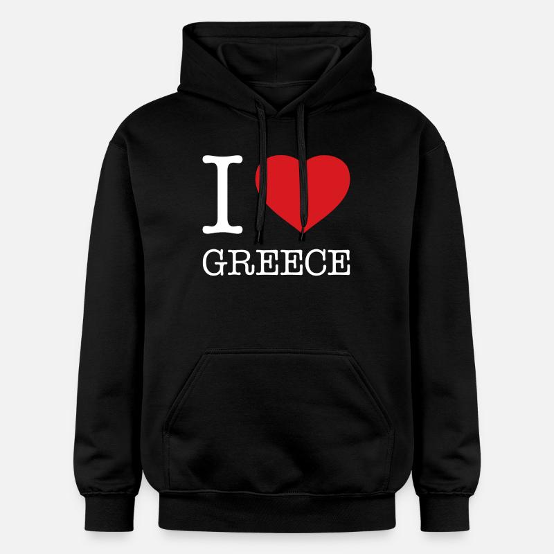 J’adore la Grèce - Sweat à capuche Softstyle® Gildan Unisexe - noir