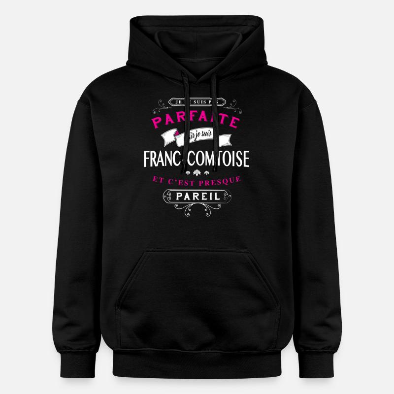 Franc-Comtoise Parfaite - Sweat à capuche Softstyle® Gildan Unisexe - noir