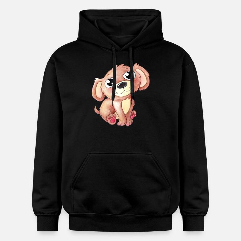 Niedlicher Comic Hund - Gildan Unisex Softstyle® Midweight Hoodie - Schwarz