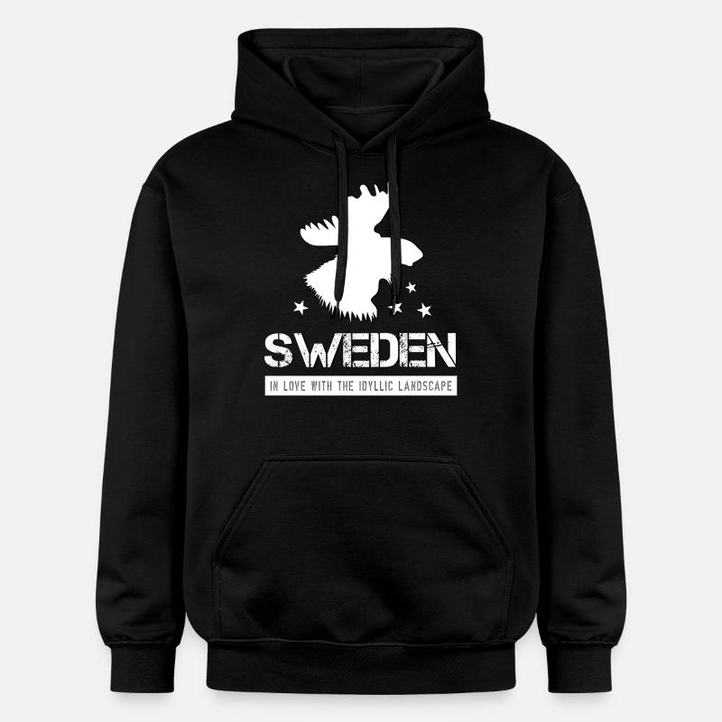 Suède Elk - Sweat à capuche Softstyle® Gildan Unisexe - noir