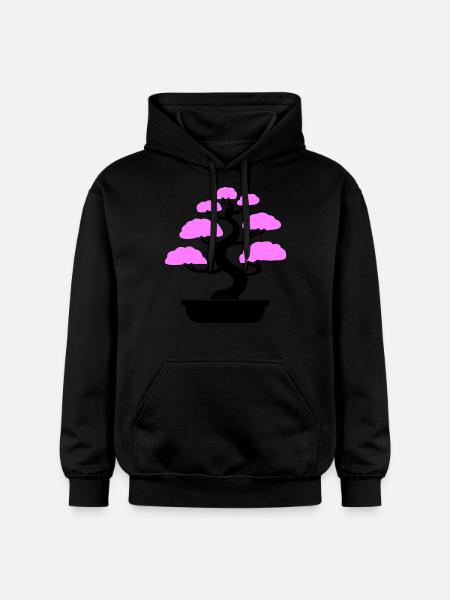 Bonsai Tree Tree - Gildan Unisex Softstyle® Midweight Hoodie - black