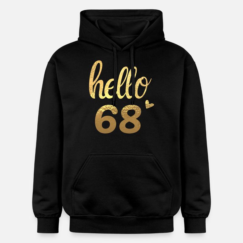 Hello 68 doré - Sweat à capuche Softstyle® Gildan Unisexe - noir