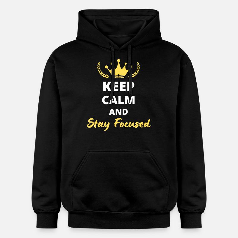 Keep Calm and Stay Focused - Sweat à capuche Softstyle® Gildan Unisexe - noir