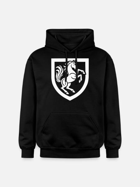 pferd wappen - Gildan Unisex Softstyle® Midweight Hoodie - Schwarz