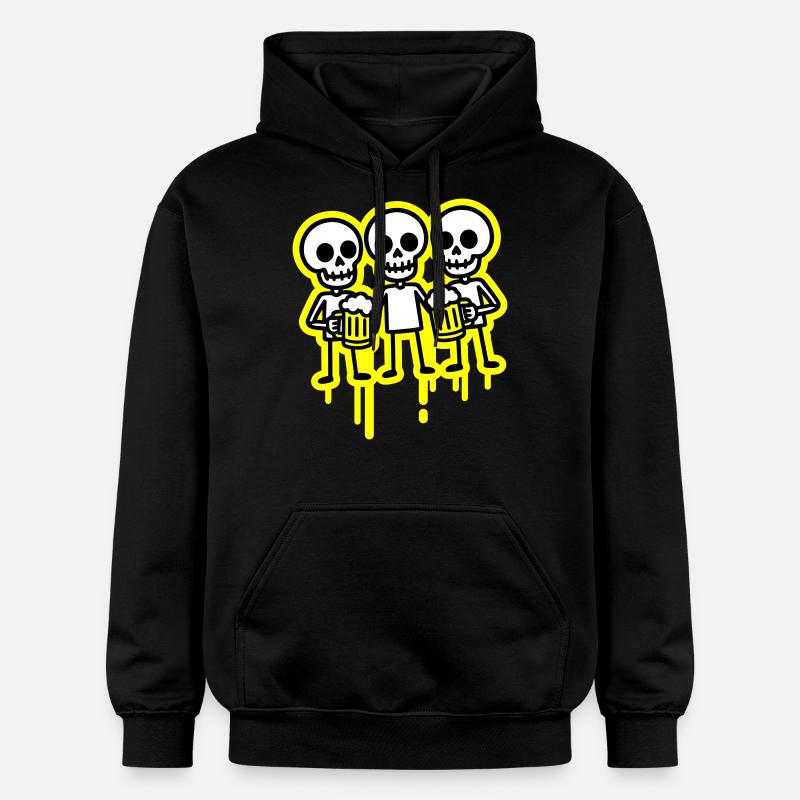 Party Crew Skeleton Bière - Sweat à capuche Softstyle® Gildan Unisexe - noir