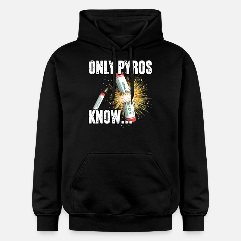 Seuls les pyros le savent - Sweat à capuche Softstyle® Gildan Unisexe - noir