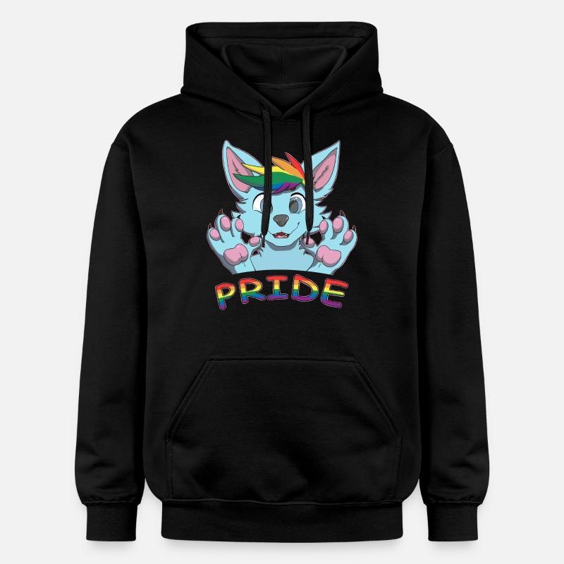 Fierté à fourrure - Sweat à capuche Softstyle® Gildan Unisexe - noir